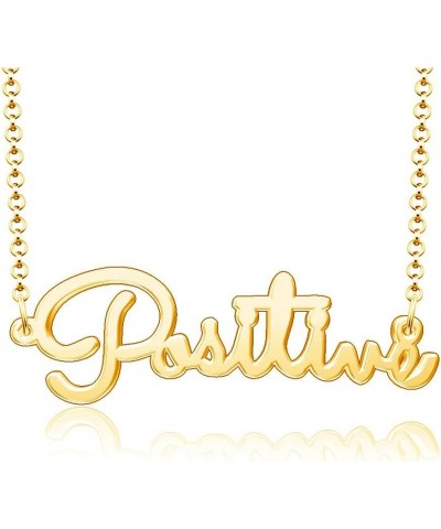 18k Gold Plated Personalized Jewelry Inspirational Words Custom Name Necklace Positive $9.00 Necklaces