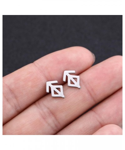 8 Pairs Runes Symbol Stud Earrings Tiny Stainless Steel Personality Jewelry For Women Birthday Valentine Gift 1 pair-S-1 $8.8...