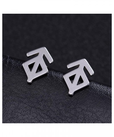 8 Pairs Runes Symbol Stud Earrings Tiny Stainless Steel Personality Jewelry For Women Birthday Valentine Gift 1 pair-S-1 $8.8...