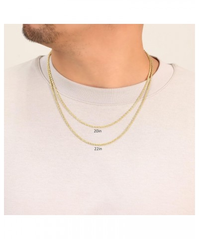 14k Yellow Gold 2mm Rope Chain Diamond Cut Necklace, Mens Womens Jewelry 16" 18" 20" 22" 24" 26" 28" 30 22 $82.66 Necklaces