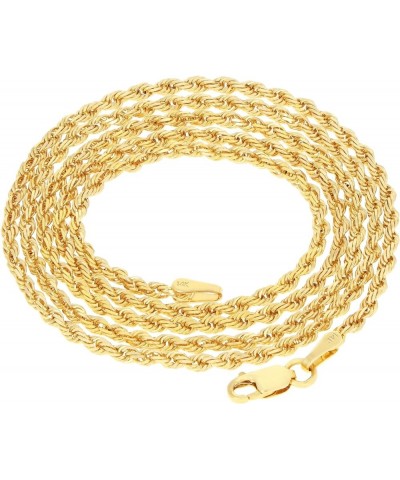 14k Yellow Gold 2mm Rope Chain Diamond Cut Necklace, Mens Womens Jewelry 16" 18" 20" 22" 24" 26" 28" 30 22 $82.66 Necklaces