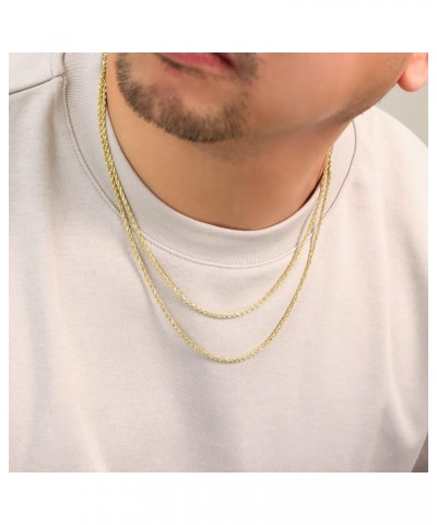 14k Yellow Gold 2mm Rope Chain Diamond Cut Necklace, Mens Womens Jewelry 16" 18" 20" 22" 24" 26" 28" 30 22 $82.66 Necklaces