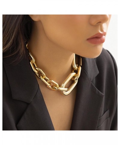 Chunky Gold Necklace for Women Statement Necklace Gold Chain Necklace Thick Cuban Link Chain Necklace Trendy Jewelry for Wome...