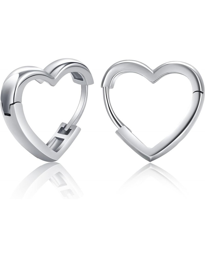 Hoop Earrings Sterling Silver CZ Hoop Earrings for Women Star/Heart/U-shaped Huggie Earring 925 Silver Hypoallergenic Jewelry...