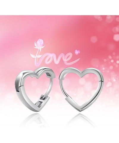 Hoop Earrings Sterling Silver CZ Hoop Earrings for Women Star/Heart/U-shaped Huggie Earring 925 Silver Hypoallergenic Jewelry...