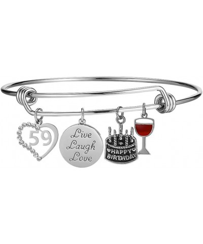 Birth Year 10 to 99 Happy Birthday Gifts Stainless Steel Expandable Bangle Charms Bracelet 59 $13.67 Bracelets