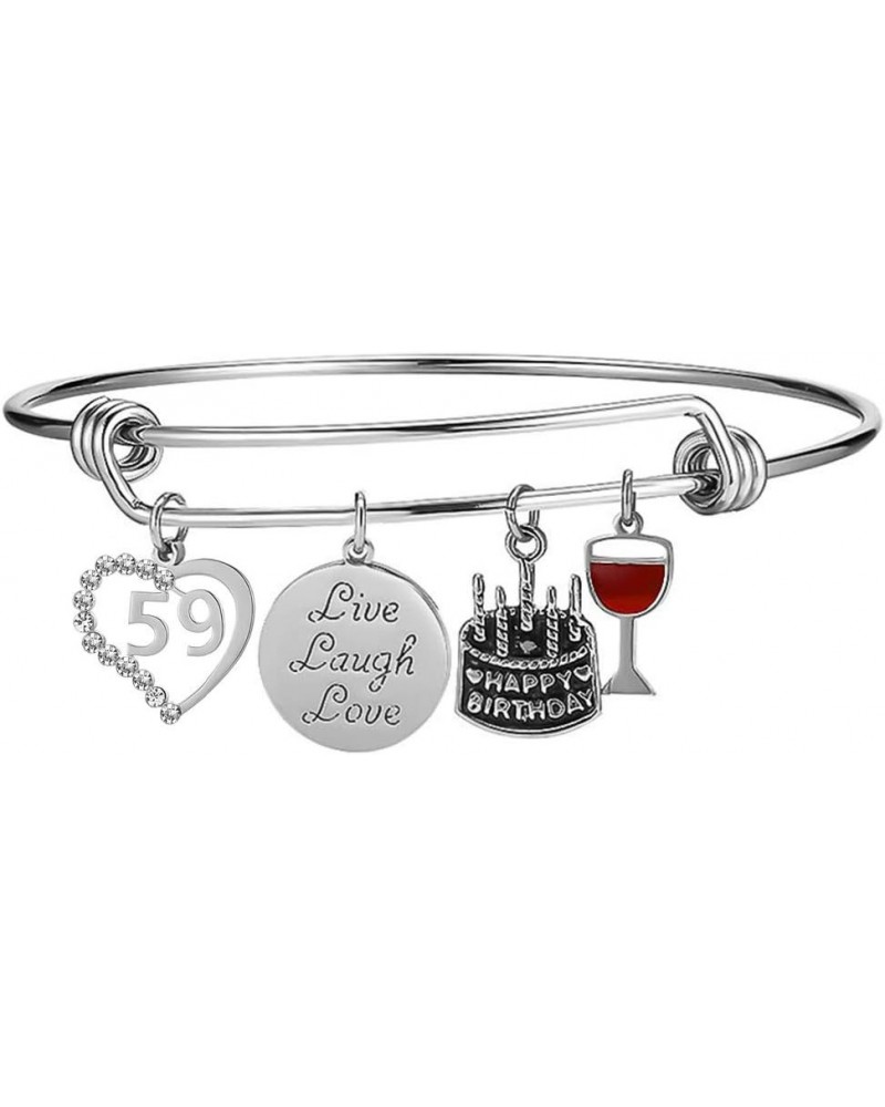 Birth Year 10 to 99 Happy Birthday Gifts Stainless Steel Expandable Bangle Charms Bracelet 59 $13.67 Bracelets