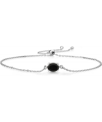 925 Sterling Silver Oval 7X5MM Gemstone Birthstone Solitaire Bracelet | Fine Jewelry Birthday Anniversary for Women Girls Mom...