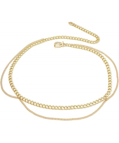 Chain Belts for Women Belt Buckle Waist Chain Girls Metal Waist Belt for Dresses Gold 094 M: 47.2 in/120 cm $10.12 Body Jewelry