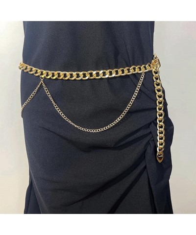 Chain Belts for Women Belt Buckle Waist Chain Girls Metal Waist Belt for Dresses Gold 094 M: 47.2 in/120 cm $10.12 Body Jewelry