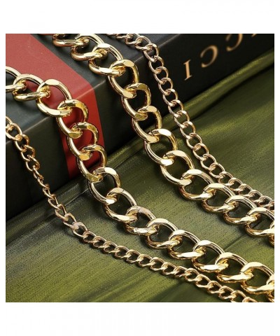 Chain Belts for Women Belt Buckle Waist Chain Girls Metal Waist Belt for Dresses Gold 094 M: 47.2 in/120 cm $10.12 Body Jewelry