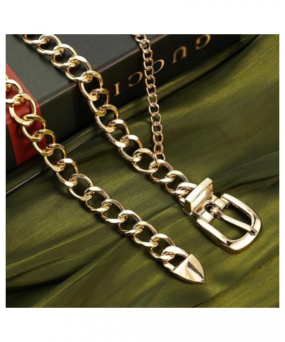 Chain Belts for Women Belt Buckle Waist Chain Girls Metal Waist Belt for Dresses Gold 094 M: 47.2 in/120 cm $10.12 Body Jewelry