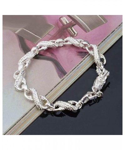 Fashion 925 Sterling Silver Antique Chinese Dragon Chic Bangle Bracelet Retro Classic Chain Bracelet Silver Chain Bracelet $1...