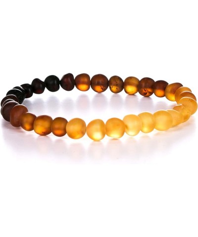 Natural Baltic Amber Bracelet for Adults (Women/Men) - Hand made From Raw-Unpolished/Certified Baltic Amber Beads(6 Colors) 8...