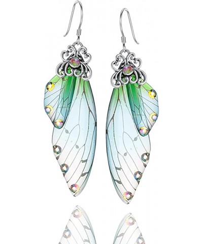 Cute Butterfly Drop Earrings Colorful Acrylic Resin Animal Sweet Butterfly Earrings Insect Wing Dangle Earring for Women Girl...