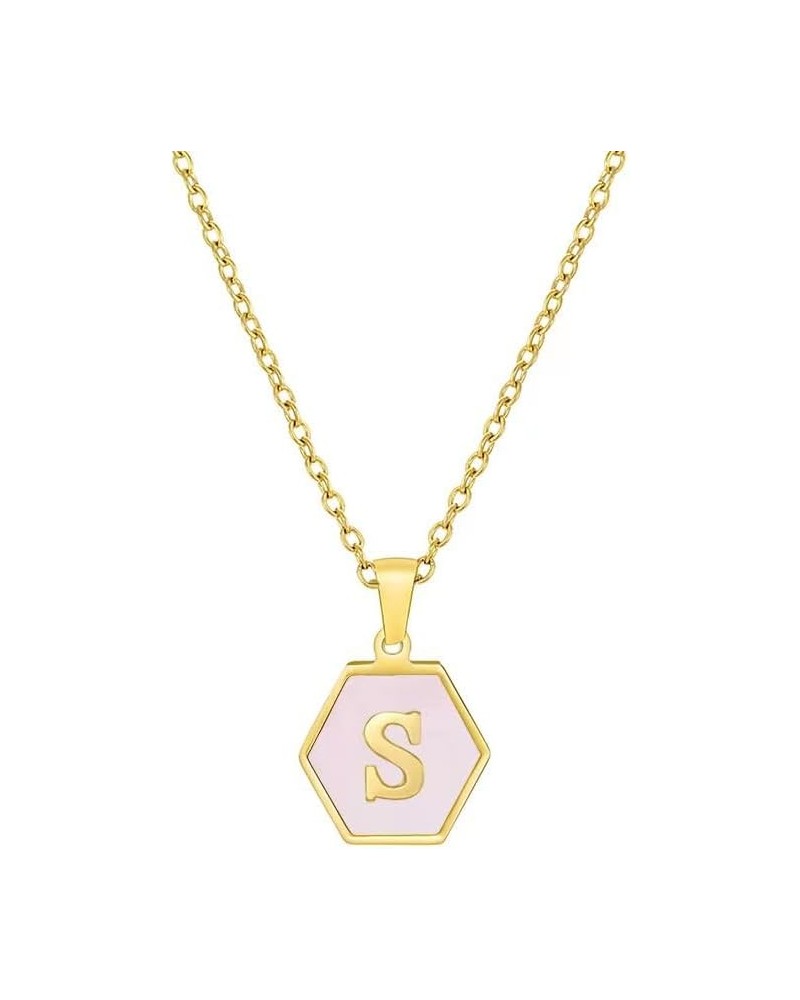 Initial Necklace for Women Girls 18K Gold Dainty Letter Necklce Tiny A-Z Pendant Necklace Trendy Monogram Name Necklace Perso...