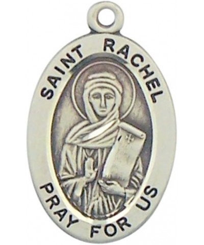 Sterling Silver Catholic Patron Saint Oval Medal Pendant, 7/8 Inch Saint Rachel $30.71 Pendants