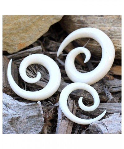 Organic White Buffalo Bone Spiral Taper 00GA $16.81 Body Jewelry