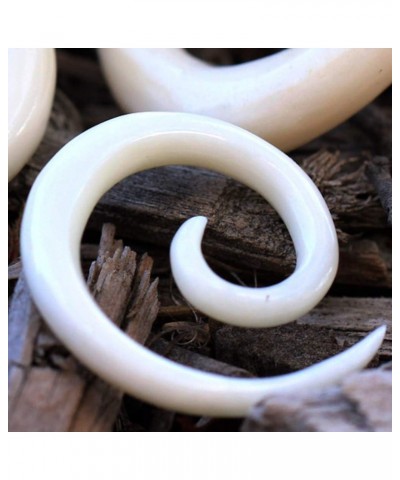 Organic White Buffalo Bone Spiral Taper 00GA $16.81 Body Jewelry