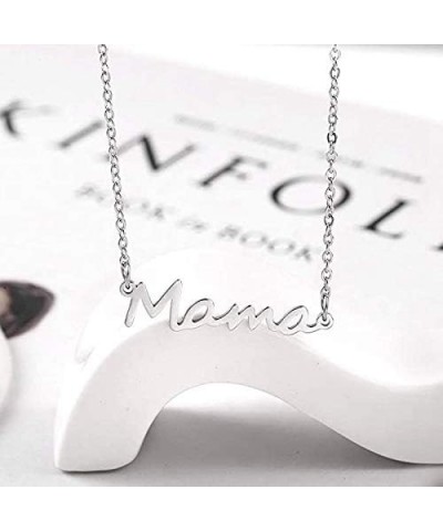 Mama Necklace Dainty Pearl Mama Necklace For Women Gold Silver Love Heart Mama Necklaces I Love You Mom Gifts Birthday Mother...