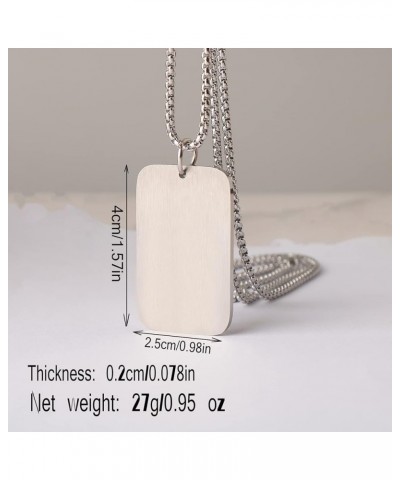 Initial A-Z Letter Pendant Necklace for Men Boys Womens, Stainless Steel Square Letter Pendant Chain Necklace M $9.00 Necklaces