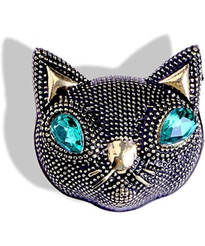 Vintage Small Cat Head Rhinestone Brooch Pin for Women Girl Fashion Cartoon Animal Lapel Pins Dress Accessories Delicacy Birt...