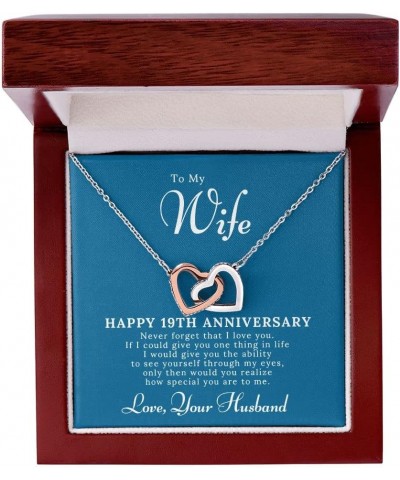 19th Anniversary Necklace Gift For Wife – 19 Year Wedding Jewelry Gift For Her – 19th Wedding Anniversary Wife Gift – 19 Year...