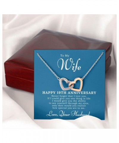 19th Anniversary Necklace Gift For Wife – 19 Year Wedding Jewelry Gift For Her – 19th Wedding Anniversary Wife Gift – 19 Year...