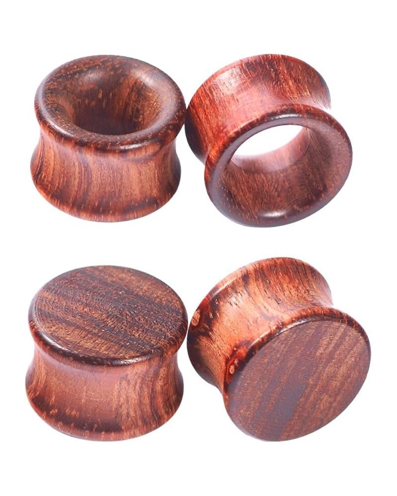 1Pair/2Pair Vintage Brown Natural Wood Double Flared Ear Tunnels Expander Plugs Stretcher 2Pair:00G-10mm $8.54 Body Jewelry