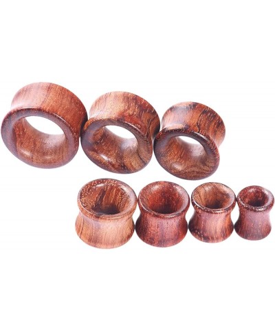 1Pair/2Pair Vintage Brown Natural Wood Double Flared Ear Tunnels Expander Plugs Stretcher 2Pair:00G-10mm $8.54 Body Jewelry