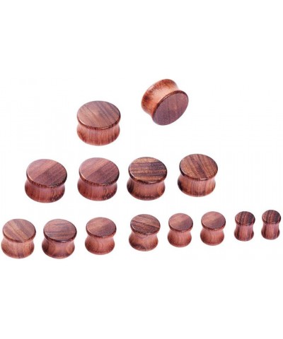 1Pair/2Pair Vintage Brown Natural Wood Double Flared Ear Tunnels Expander Plugs Stretcher 2Pair:00G-10mm $8.54 Body Jewelry