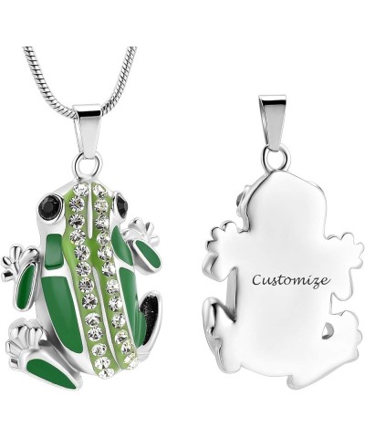 Cremation Jewelry Frog Shape Urn Necklace Ashes Keepsake Holder Memorial Urn Necklace Sweater Necklace Customize $11.27 Neckl...