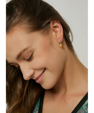 14K Yellow Gold Coin Cluster Drop Earrings, Hypoallergenic Fashion Earrings $10.53 Earrings