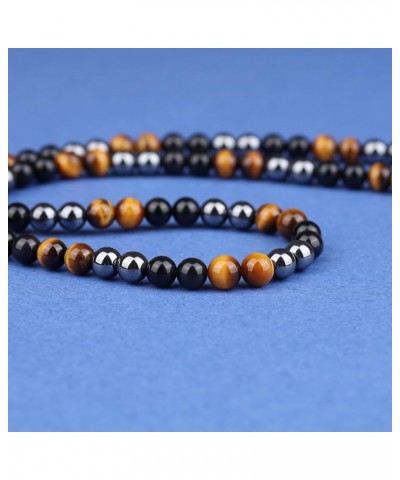 Gemstone Beaded Crystal Necklace for Men 20" 6mm $15.37 Necklaces