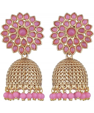 Ethnic Festive Wedding Party Wear Drop Dangle Earrings Indian Traditional Bollywood Fashion Jewelry for Women Pink 2 $13.72 E...