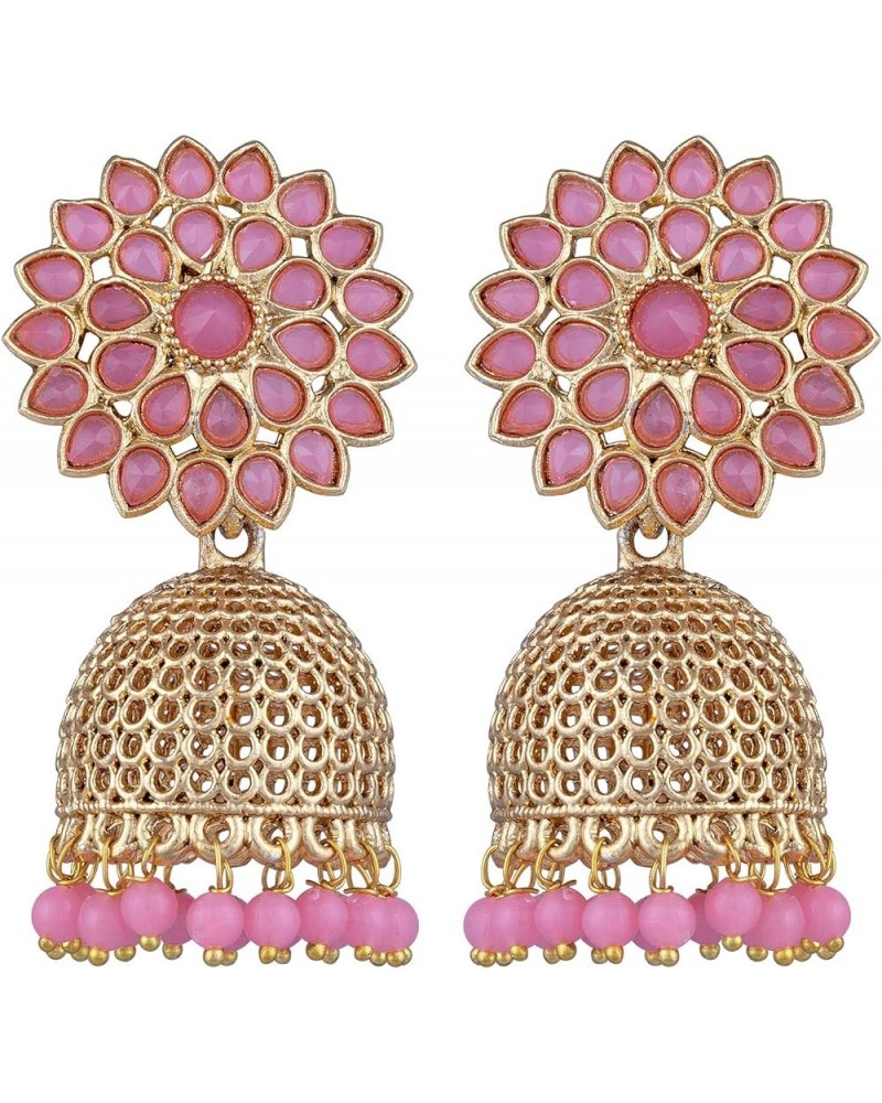 Ethnic Festive Wedding Party Wear Drop Dangle Earrings Indian Traditional Bollywood Fashion Jewelry for Women Pink 2 $13.72 E...