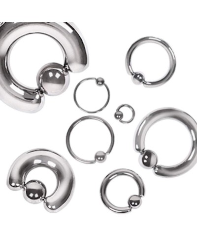 316L Surgical Steel Captive Bead Ring 12GA, Length: 3/8", Ball: 5mm $8.82 Body Jewelry