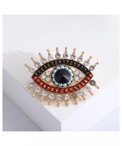 Retro Evil Eye brooch Fashion Unique Crystal Pearl Abstract Eye brooch Women's Necklace Button Wedding Jewelry Emblem Gift go...