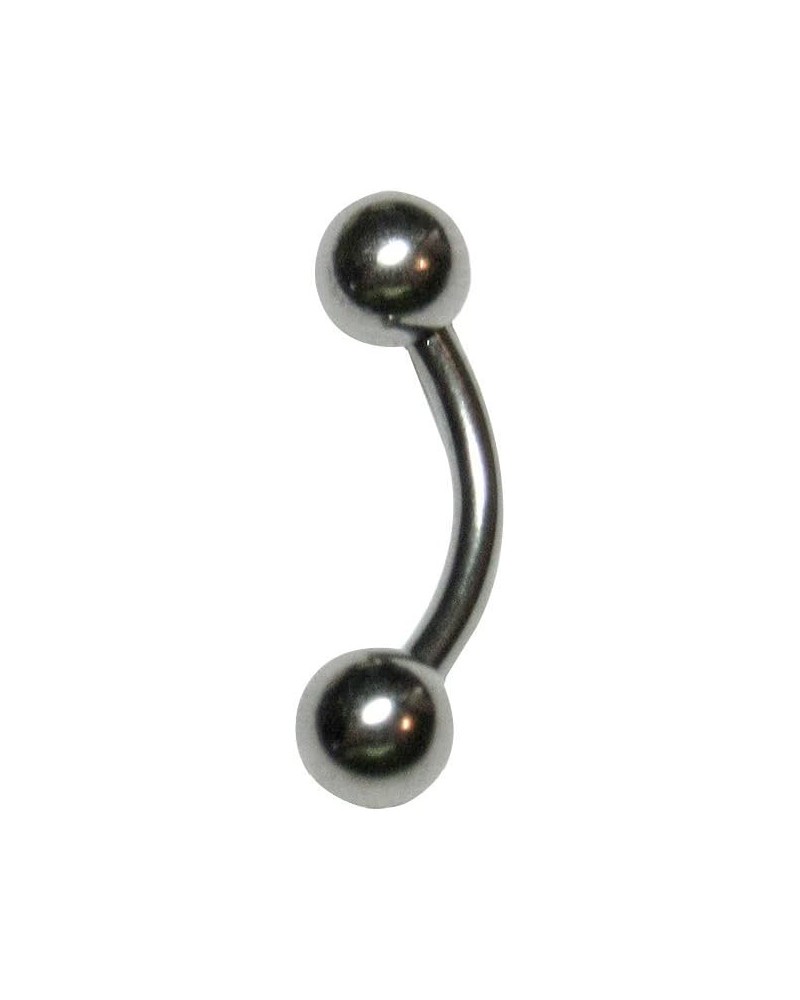 14g 316L Custom Length Curve with 5mm Balls, Steel Banana, Bent Barbell, Tragus, Navel, or Eyebrow Ring 3/8" (10mm) $8.13 Bod...