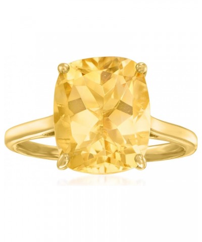 4.60 Carat Citrine Ring in 18kt Gold Over Sterling $90.00 Rings