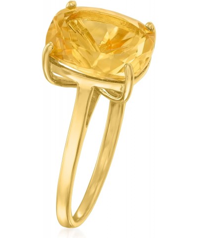 4.60 Carat Citrine Ring in 18kt Gold Over Sterling $90.00 Rings