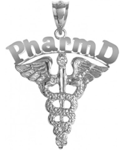 NursingPin - Pharm D Charm with Diamond for Doctor of Pharmacy in Silver $30.75 Bracelets