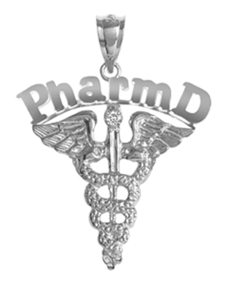 NursingPin - Pharm D Charm with Diamond for Doctor of Pharmacy in Silver $30.75 Bracelets