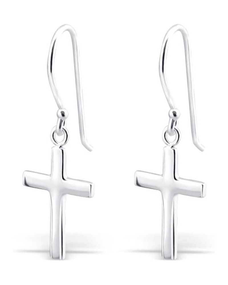 Sterling Silver Cross Silver Earrings, Dangle Earrings Sterling Silver 925 (E2881) $11.96 Earrings