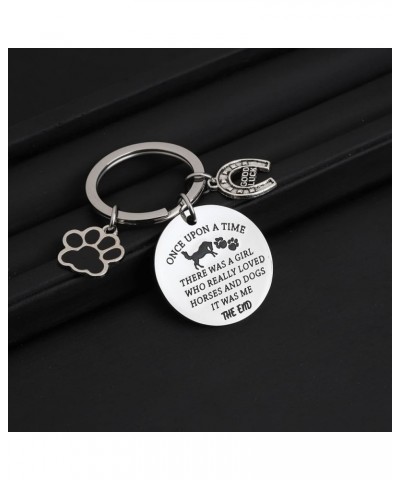 Dog Lover Keychain Horse Riding Gift for Dog Mom Horse Lover Animal Lover Gift Horse Dog Lover $9.12 Body Jewelry