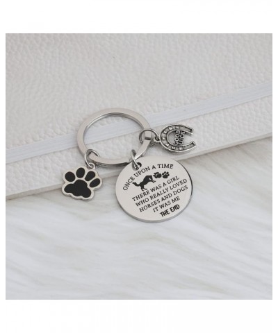 Dog Lover Keychain Horse Riding Gift for Dog Mom Horse Lover Animal Lover Gift Horse Dog Lover $9.12 Body Jewelry