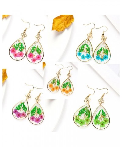 Pressed Flower Earrings for Women Spring Earrings Resin Drop Earings Flower Dangle Earrings Nature Floral Earings Funny Earri...