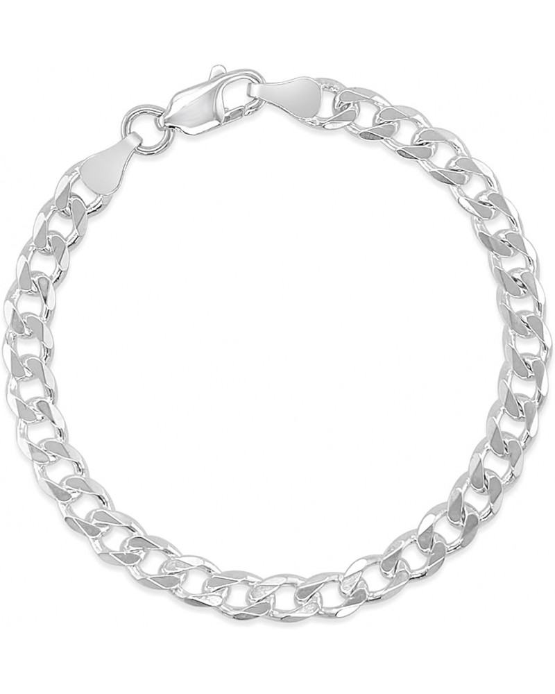 925 Sterling Silver Chain Bracelet, Curb Link Bracelet for Men & Women, Hypoallergenic, Best Fit for Gifting to Loved Ones 7....