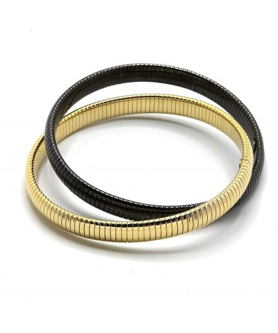 Marshal Metal Fashion Bracelet Omega Chain Polished Stretch Double Cobra Bracelet Gold / Gun Metal $20.64 Bracelets