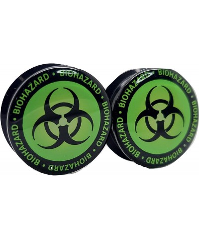 Biohazard Symbol Ear Plugs - Acrylic Screw-On - 10 Sizes Pair* 00 Gauge (10mm) $10.23 Body Jewelry